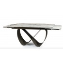 Стол обеденный SIGNAL INFINITY Ceramic Amber Bianco белый/коричневый 160-240/95